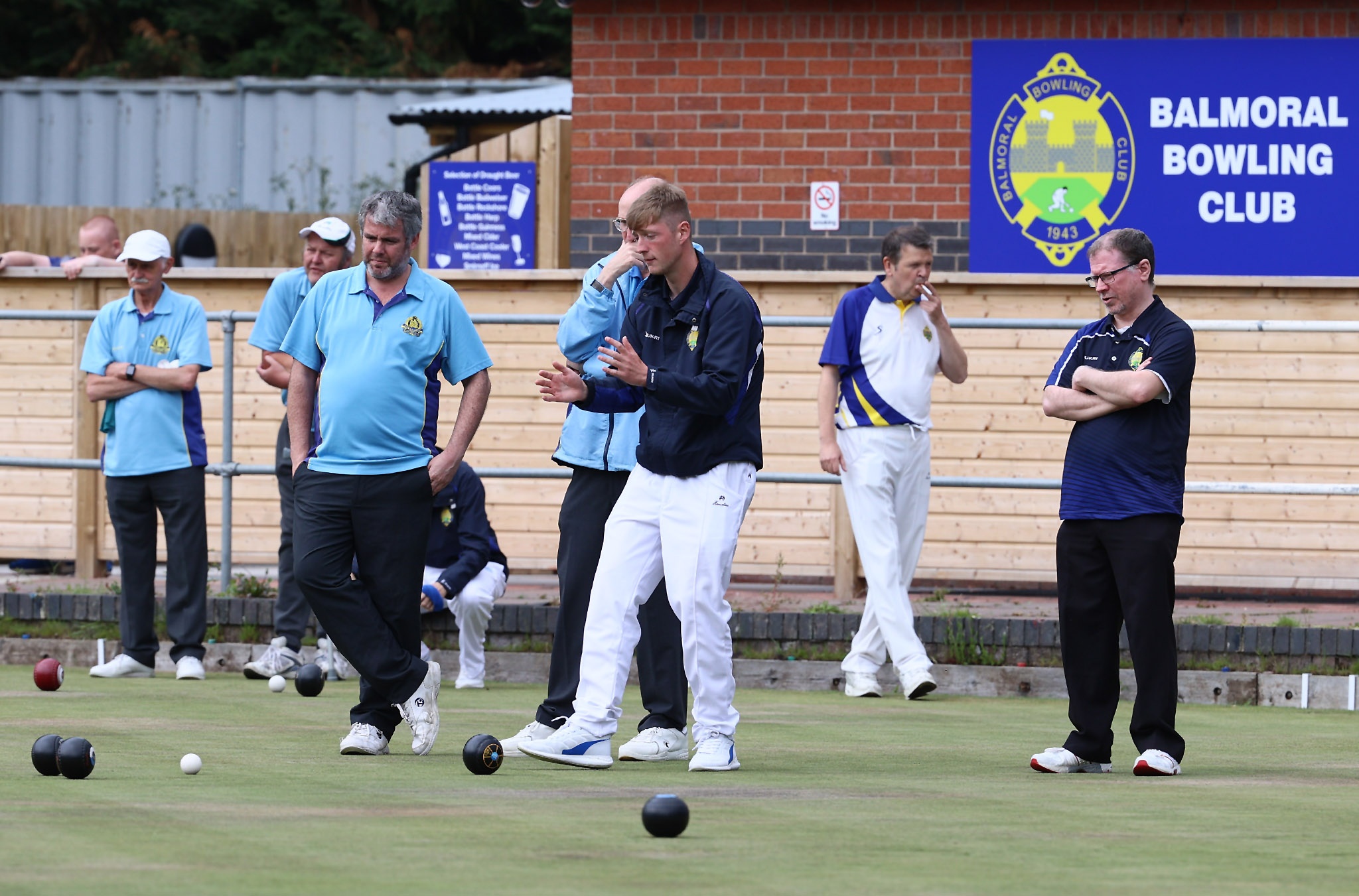 Historic photo of Lisnagarvey Bowling Club members